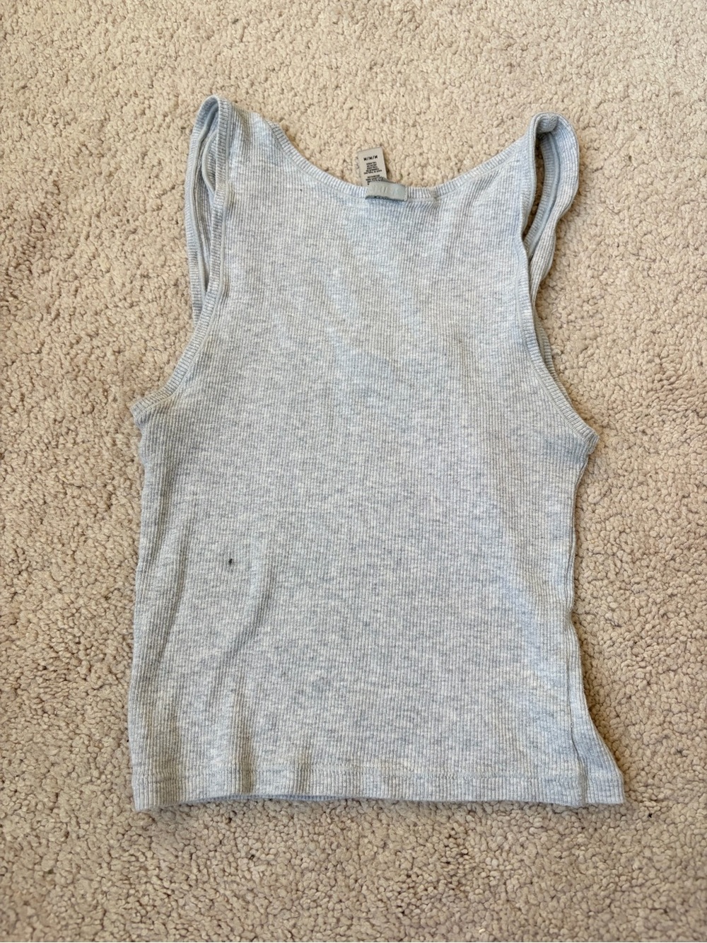 SKIMS Cotton Ribbed Tank Top in Light Heather Grey - Picture 4 of 6